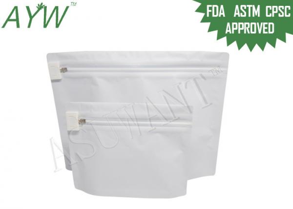 Quality Matte White Child Resistant Bags Resealable Packaging For Private Doctors for sale