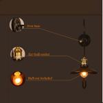 Industry vintage retro Loft wall lamp Home goddess Adjustable Iron Pulley light