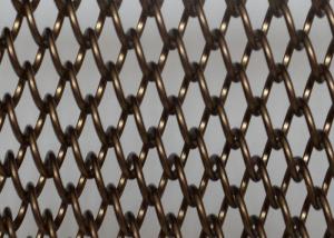 Wholesale ShuoLong Space Dividing Metal Mesh Curtain Panels Antique Bronze 8.4mm from china suppliers