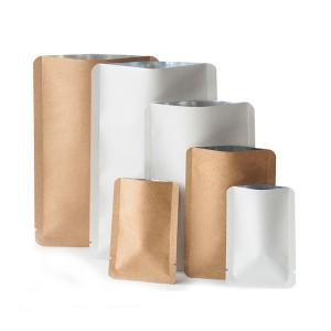 Wholesale Aluminium Foil Lined Waterproof Kraft Paper 3 Side Seal Bag Customized from china suppliers