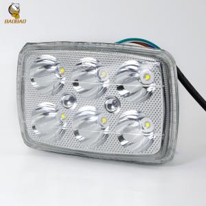 Wholesale 6 Beam 12V 4 Lines LED Automotive Work Light Silver Casing Glass Headlight from china suppliers
