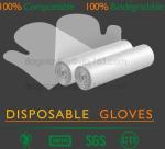 medical compostable disposable plastic gloves, EN13432 BPI OK compost home ASTM