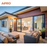 Lock Powder Coated Aluminium Sliding Glass Doors With 2mm Frame