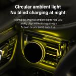 Crystal Ambient Light Magnetic Car Wireless Charging Station With Step Design