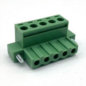 Wholesale 300V 10A M2.5 Screw Fixed Ear Plug-In Brass Terminal Block from china suppliers