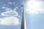 High Precision Stainless Steel Flag Pole With 360 Degree Downwind Ball Crown