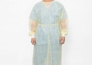 Wholesale Isolation Medical Scrub Suits Knitted Collar Disposable Patient Coat For Hospital from china suppliers
