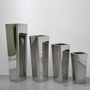 Wholesale Indoor Outdoor Custom Size Stainless Steel Flowerpot withstand harsh weather condition from china suppliers