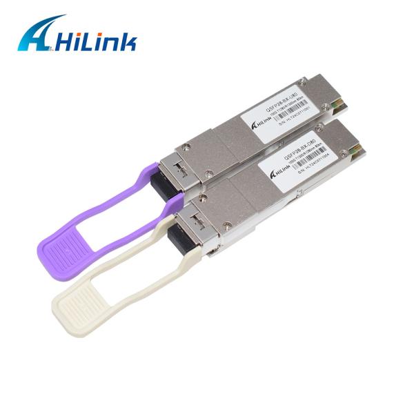 QSFP28 BIDI 1280nm/1300nm 80KM Simplex LC Optical Transceiver Single mode DDM