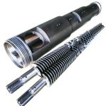 Bimetallic Nitrided Conical Twin Screws For WPC PVC PE Industry/ Extruder Screws
