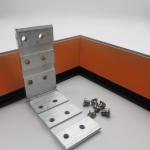 Narrow 6063-T5 Aluminum Corner Joint Durable Solid For Slim Glass Doors