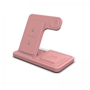 Wholesale Foldable Holder Wireless Charging Dual Coil 15W  3 In 1 Iphone Charger Stand Fast Charging from china suppliers