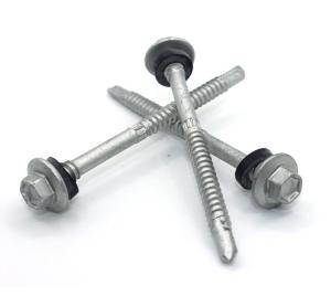 Wholesale Metric Zinc-aluminum Coated Hex Flange Self Drilling Screws for OEM Customized Service from china suppliers
