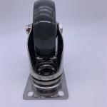 150kg Load Polyurethane Tread Stainless Steel Caster Wheels 5 Inch With Brake