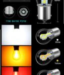 1156 BA15S LED 1157 BAY15D LED Brake Turn Signal Lights Single / Dual Contact