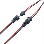 PA66 Nylon Custom Wire Harness JST 2.54mm SM 2Pin Male Female Connector For LED
