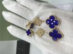 VCARO9II00 Van Cleef Vintage Alhambra Earrings With Malachite / Diamond