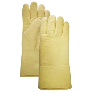 Wholesale Yellow kevlar felt 350 Degrees Fire Resistant Work Gloves 2 layers from china suppliers