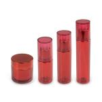 Luxury 50ml Cosmetic Double Layer PET Plastic Jars UV Plating PET Cosmetic
