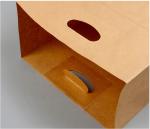 Recyclable Kraft Paper Bags With Handles Offset Printing Simple Design