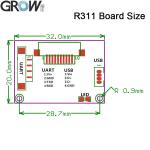 GROW R311 256*360 pixel Big Touch Area Sensor Capacitive Fingerprint Module