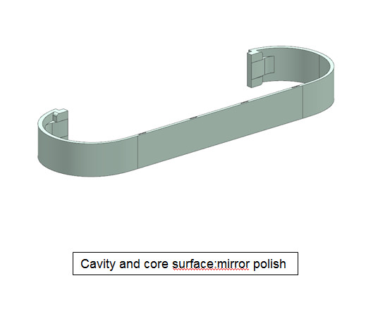 1 Cavity Plastic Injection Mold Parts Band Transparent Resin Trogamid CX2373