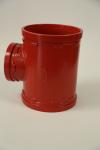High Temperature Resistance Grooved Reducing Tee With Grooved End Connection