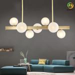 Nordic Modern Light Luxury Dining Room Dining Table Bar Long Pendant Light
