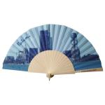 Custom Made Wooden Folding Fan 23cm 30cm Length As Promotion Gift