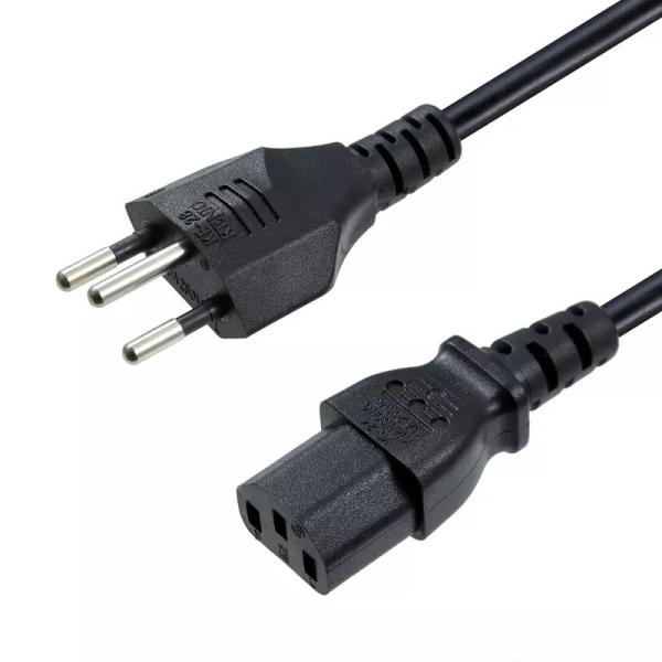 Swiss Plugs Power Cable Plug Mains Wiring Switzerland Plug Black/White 250V