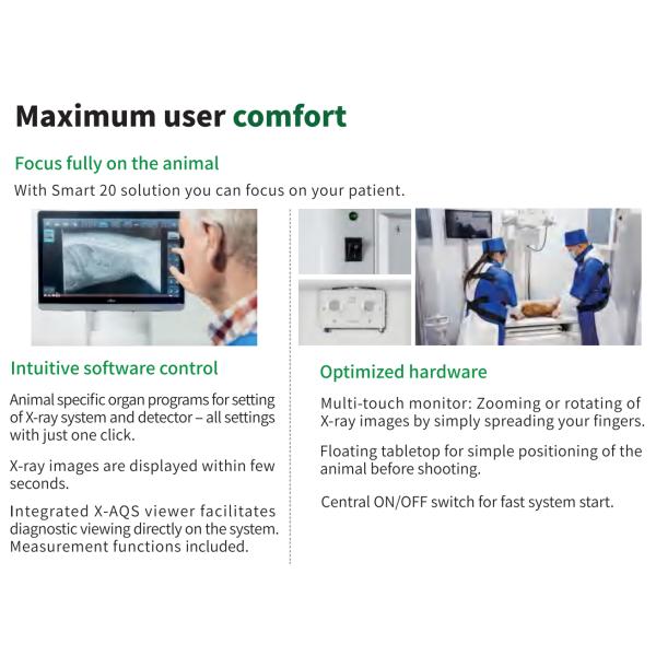 Vet Medical X Ray DR System 40 - 125KV Focus Fully On The Animal