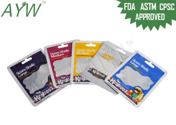 3"X4.5" Custom Mylar Food Bags With Zipper , Hanging Hole Plastic Packaging Bags