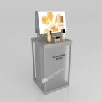 Store Stand Grey Wooden Edge Cabinet For Branding Store Display Furniture And