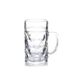 Wholesale customized German style oversized glass handheld beer mug