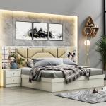 New Design Wholesale Wooden Double Bed Room Set Luxury Home Wood Frame Cheap