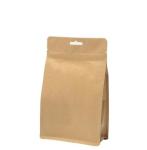 Custom printing kraft paper stand up k bag with clear window for food