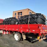 50kPa 4.5M Yokohama Rubber Fender With Heavy Duty Protection Tyre Chain Net