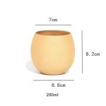 250ml Wooden Drinking Cups Practical Log Color Jujube Japanese Wooden Tea Cup