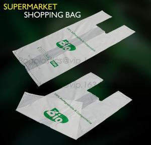 Wholesale promotional fully biodegradable compostable non woven shop bag for food packing, 100% biodegradable compostable plastic from china suppliers
