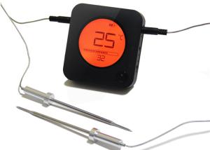 Wholesale 6 Probe Port BBQ Meat Thermometer / Black Bluetooth Remote Cooking Thermometer from china suppliers
