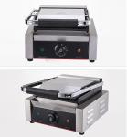 Stainless Steel Sandwich Single Panini Grill Electric Contact Grill for Hotel