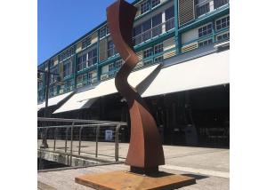 Wholesale Outdoor Decorations Corten Steel Sculpture Abstract Shape Garden Sculpture from china suppliers