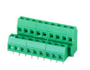 Wholesale 128B-3.5 3.81 Double Layer PCB Screw Terminal Block Green Plastic Material pcb terminal blocks pcb wire connector from china suppliers
