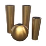 Novelty Cast Steel Square Cylinder Large Garden Planters Flower Pots