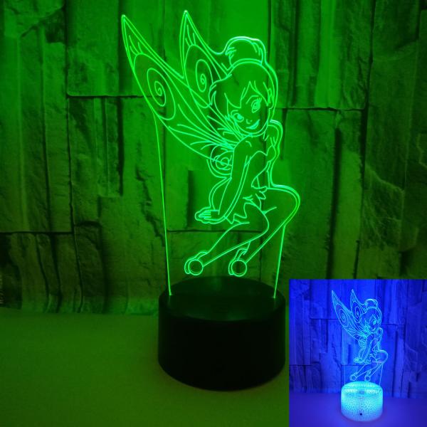Barbie Anime cartoon pattern custom 3D night light colorful angel LED remote