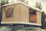 High quality single layer fiberglass shell hard cover canvas roof top tent with