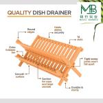 Bamboo 2-Layer Foldable Dish Storage Rack For Kitchen Countertops
