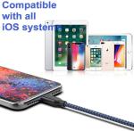2m Nylon Braided USB Cable USB C To Lightning 5V 2.4A Compatible With IPad