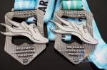Maration Cut Out Design Antique Silver Custom Sports Medals 10K And 5K Bespoke