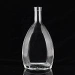 750ml Cut Shape Unique Design Glass Spirits Bottle Manufactured by for Custom